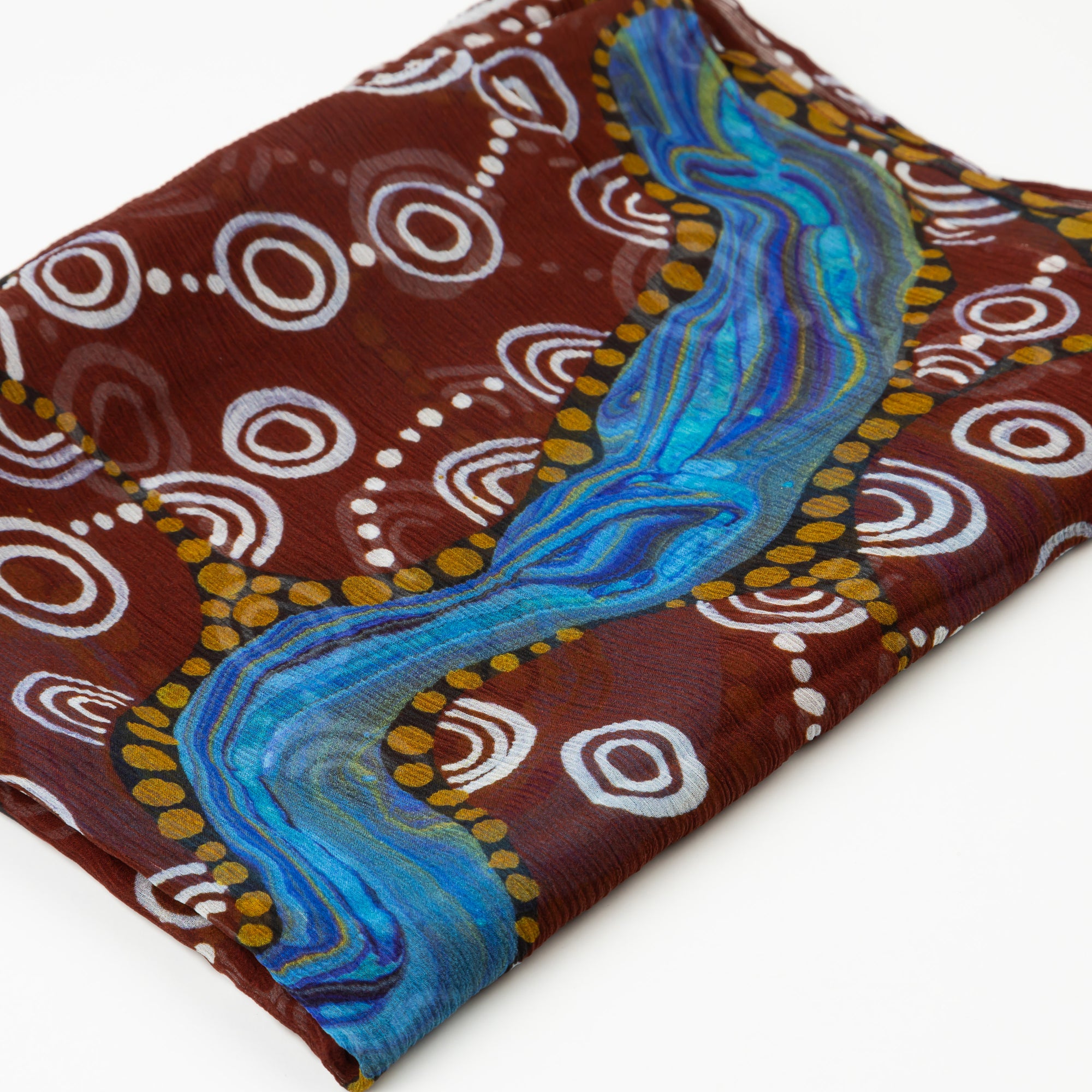 Our Beautiful Country – Silk Chiffon Scarf – Designed by Jackie Craigie