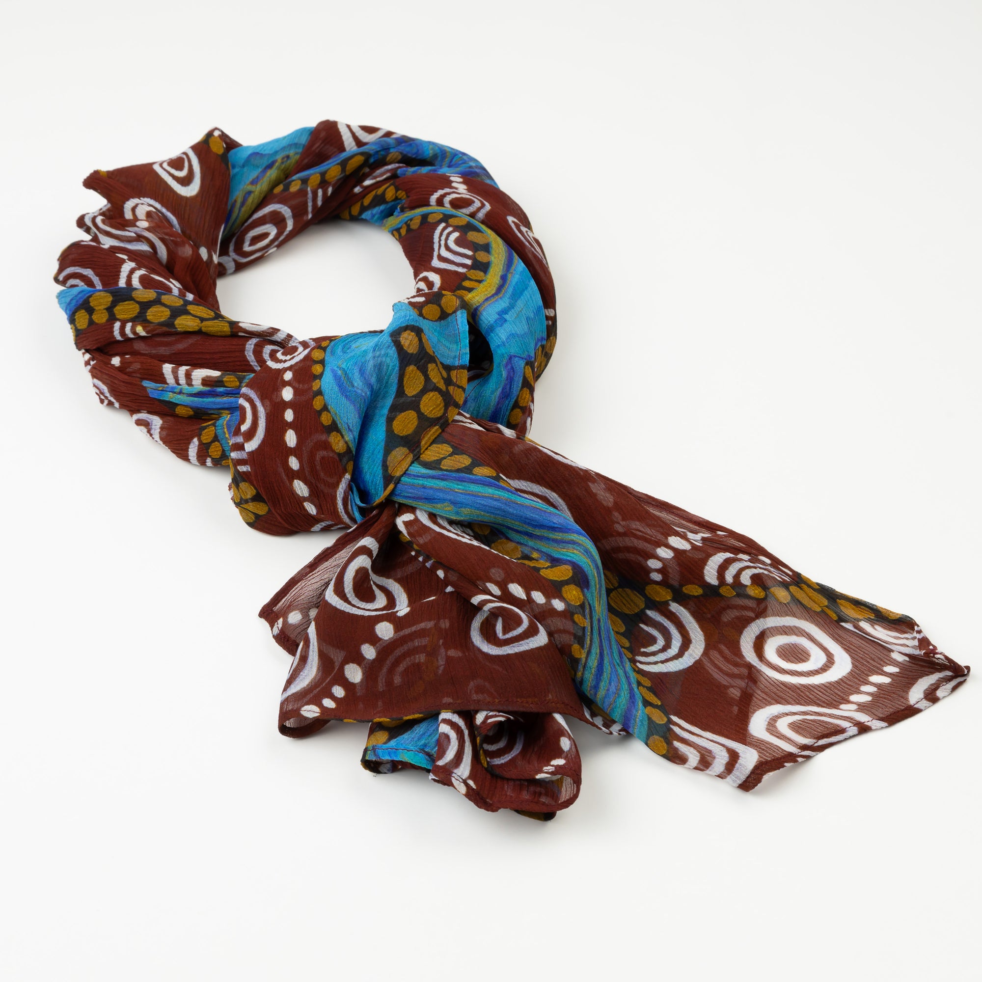 Our Beautiful Country – Silk Chiffon Scarf – Designed by Jackie Craigie