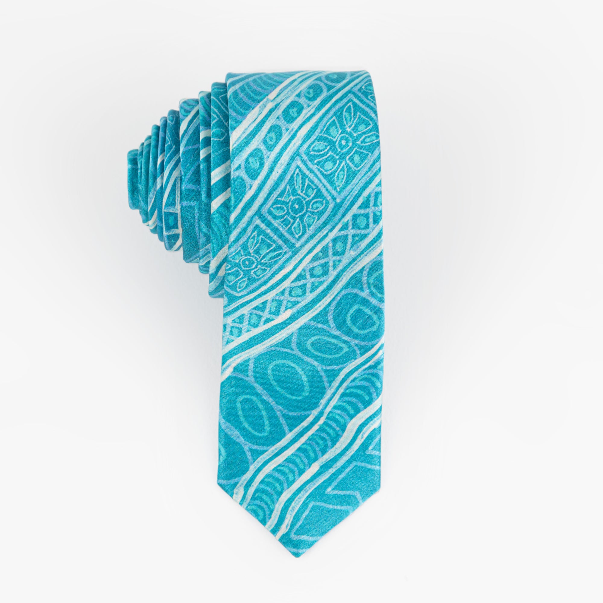 Ocean Tide – 100% Silk Necktie