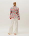 Colourful Australian print Bushtucker Jacket with original Indigenous-inspired artwork by Sally White