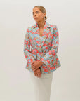 Women's Bushtucker Jacket by Kirrikin showcasing exclusive artwork by Australian artist Sally White