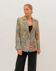 Dry Country Jacket featuring Australian artwork by Sheryl Hicks with vibrant native landscape design