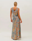 Dry Country skirt featuring exclusive artwork by Sheryl Hicks with earthy colours inspired by the Australian outback.