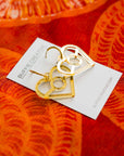 Aboriginal Gold Flag Heart Earrings – Dangle by Buffie Punch