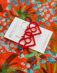 Exmouth Silk Chiffon Scarf + Aboriginal Red Flag Earrings