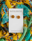Wood Stud Earrings By Buffie Punch