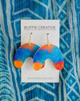 U Shape Makuru statement earrings featuring original Indigenous design by Aboriginal artist Buffie Punch.