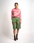 Kirrikin Women's Tailored Shorts Boodja with elasticated waist and Indigenous artwork by Buffie Punch