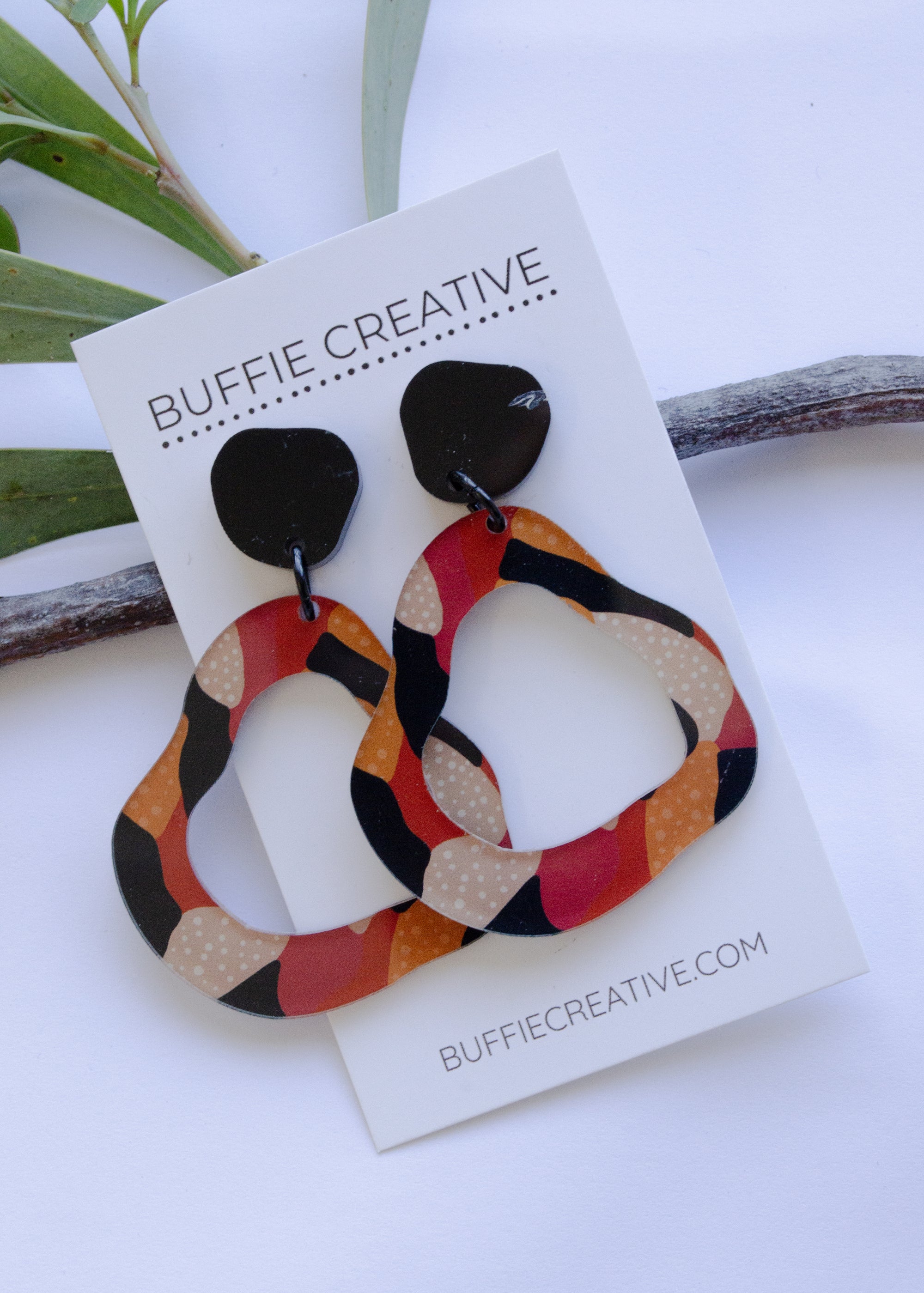 Earth Story Statement Earrings by Buffie Punch