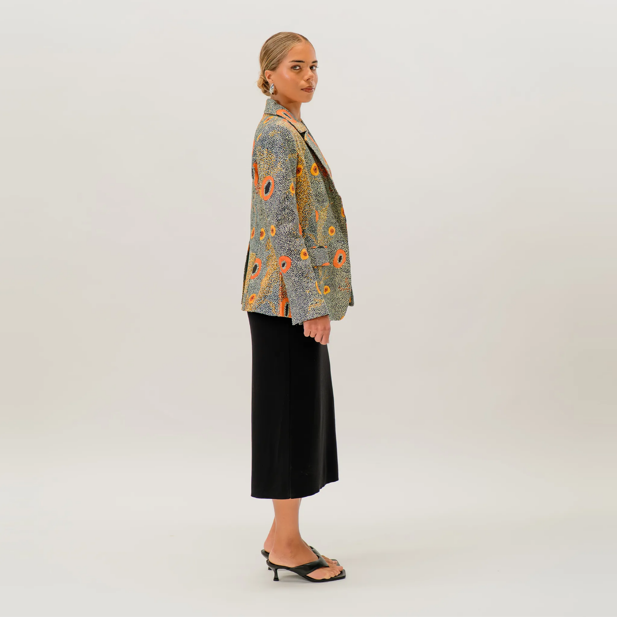 Women's Dry Country Jacket by Kirrikin showcasing original Dry Country artwork by Sheryl Hicks