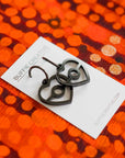 Aboriginal BlackFlag Heart Earrings – Dangle by Buffie Punch