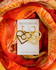 Aboriginal Gold Flag Heart Earrings – Dangle by Buffie Punch