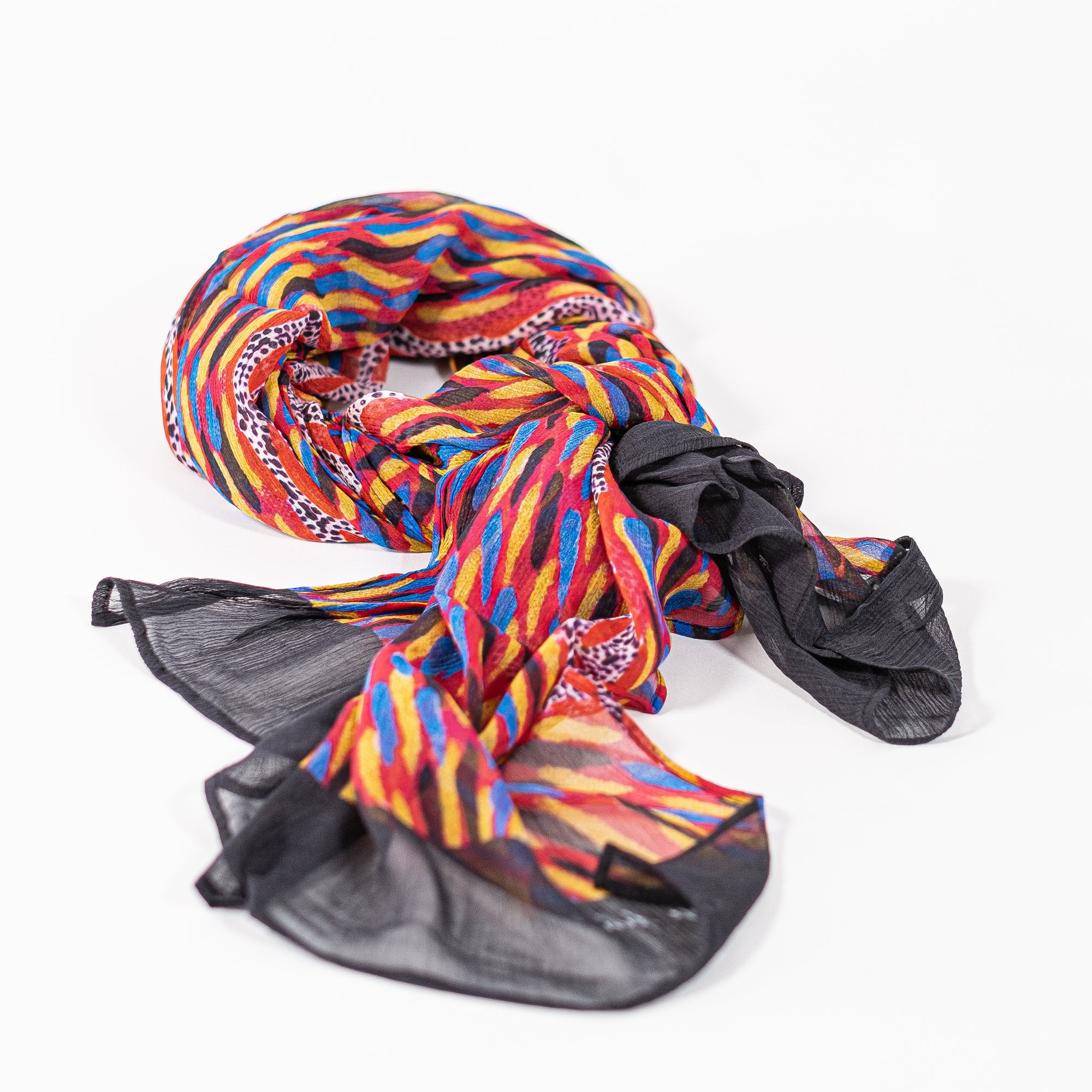 Storms of Pilbara Silk Chiffon Scarf by Kaye White