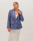 Wildflowers in the Pilbara Jacket featuring vibrant Australian native wildflower artwork by Carol Martin inspired by the Pilbara region.