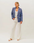 Stylish Wildflowers in the Pilbara Jacket featuring contemporary Indigenous artwork by Australian artist Carol Martin.