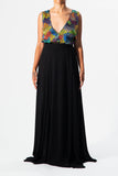 Jade Wrap Skirt Maxi - Black